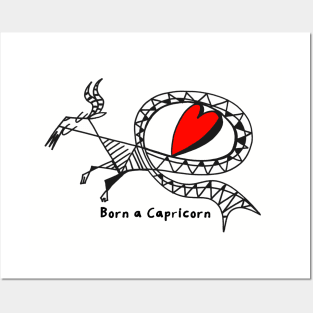 Born a Capricorn by Pollux Posters and Art